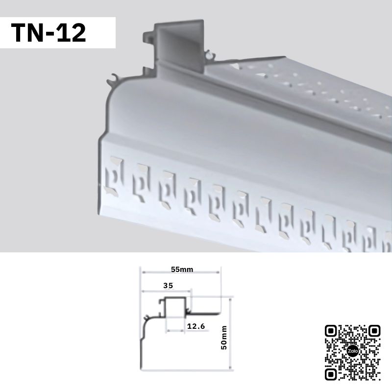 Thanh Nhôm Phào Chỉ Hắt Trần Lắp Âm 3m | TN-12